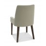 Premier Collection Ella Dark Oak Scoop Back Chair - Silver Grey Fabric   (Pair)