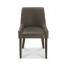 Premier Collection Ella Walnut Scoop Back Chair -  Distressed Bonded Leather  (Pair)