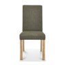 Premier Collection Parker Light Oak Square Back Chair - Black Gold Fabric  (Pair)