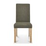 Premier Collection Parker Light Oak Square Back Chair - Black Gold Fabric  (Pair)