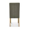 Premier Collection Parker Light Oak Square Back Chair - Black Gold Fabric  (Pair)