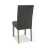 Premier Collection Parker Light Oak Square Back Chair - Cold Steel Fabric  (Pair)