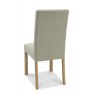 Premier Collection Parker Light Oak Square Back Chair - Silver Grey Fabric   (Pair)