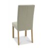 Premier Collection Parker Light Oak Square Back Chair - Silver Grey Fabric   (Pair)