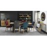 Signature Collection Rustic Oak Uph Chair -  Sea Green Velvet Fabric  (Pair)