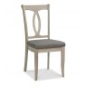 Signature Collection Bordeaux Chalk Oak Slat Dining Chair - Titanium Fabric (Pair)