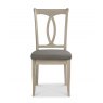 Signature Collection Bordeaux Chalk Oak Slat Dining Chair - Titanium Fabric (Pair)