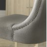 Signature Collection Bordeaux Chalk Oak Uph Scoop Chair -  Titanium Fabric (Pair)