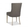 Signature Collection Bordeaux Chalk Oak Uph Scoop Chair -  Titanium Fabric (Pair)