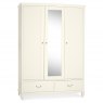 Signature Collection Bordeaux Ivory Triple Wardrobe