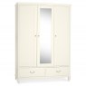 Signature Collection Bordeaux Ivory Triple Wardrobe