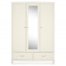 Signature Collection Bordeaux Ivory Triple Wardrobe