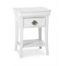 Bentley Designs Chantilly White 1 Drawer Nightstand- angle