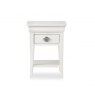 Bentley Designs Chantilly White 1 Drawer Nightstand- front on