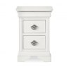 Bentley Designs Chantilly White 2 Drawer Nightstand- front on