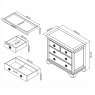 Signature Collection Chantilly White 2+2 Drawer Chest