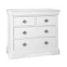Bentley Designs Chantilly White Bedroom 2+2 Chest of Drawers- angle