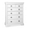 Bentley Designs Chantilly White Bedroom 2+4 Chest of Drawers- angle