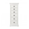 Bentley Designs Chantilly White Bedroom 5 Drawer Tall Chest- front on