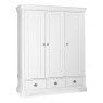 Bentley Designs Chantilly White Triple Wardrobe- angle