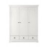 Bentley Designs Chantilly White Triple Wardrobe- front on