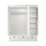 Bentley Designs Chantilly White Triple Wardrobe- open