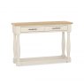 Signature Collection Chartreuse Aged Oak & Antique White Console Table
