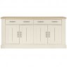 Signature Collection Chartreuse Aged Oak & Antique White 4 Door Sideboard