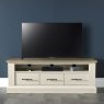 Signature Collection Chartreuse Aged Oak & Antique White Entertainment Unit