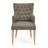 Signature Collection High Park Upholstered Arm Chair - Black Gold Fabric (Pair)
