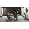 Signature Collection Indus Upholstered Cantilever Chair - Dark Grey Fabric (Pair)