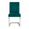 Signature Collection Tivoli Dark Oak Uph Cantilever Chair - Sea Green Velvet (Pair)