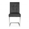 Signature Collection Tivoli Dark Oak Uph Cantilever Chair - Gun Metal Velvet (Pair)