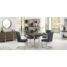 Signature Collection Tivoli Dark Oak Uph Cantilever Chair - Gun Metal Velvet (Pair)