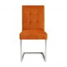 Signature Collection Tivoli Dark Oak Uph Cantilever Chair - Harvest Pumpkin Velvet (Pair)