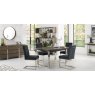 Signature Collection Tivoli Dark Oak Uph Cantilever Chair - Mottled Black Faux Lthr (Pair)