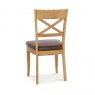 Signature Collection Westbury Rustic Oak X Back Chair - Espresso Faux Leather (Pair)