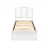 Premier Collection Ashby White Slatted Bedstead Single 90cm