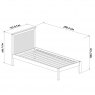 Gallery Collection Atlanta White Low Footend Bedstead Single 90cm