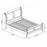 Signature Collection Chantilly White Panel Bedstead King 150cm