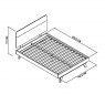 Premier Collection Brunel Scandi Oak & Dark Grey Uph Bedstead Double 135cm
