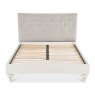 Premier Collection Montreux Soft Grey Uph Bed Diamond Stitch Pebble Grey Fabric Double 135cm
