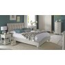 Premier Collection Montreux Soft Grey Uph Bedstead Vertical Stitch Pebble Grey Fabric King 150cm