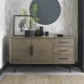 Gallery Collection Vintage Weathered Oak & Peppercorn Wide Sideboard