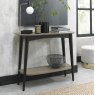 Premier Collection Vintage Weathered Oak & Peppercorn Console Table