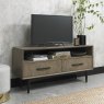 Gallery Collection Vintage Weathered Oak & Peppercorn Entertainment Unit