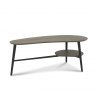 Gallery Collection Vintage Weathered Oak & Peppercorn Shaped Coffee Table