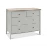 Premier Collection Whitby Scandi Oak & Warm Grey 2+2 Drawer Chest