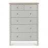 Premier Collection Whitby Scandi Oak & Warm Grey 4+2 Drawer Chest