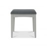 Premier Collection Whitby Scandi Oak & Warm Grey Stool - Gun Metal Velvet